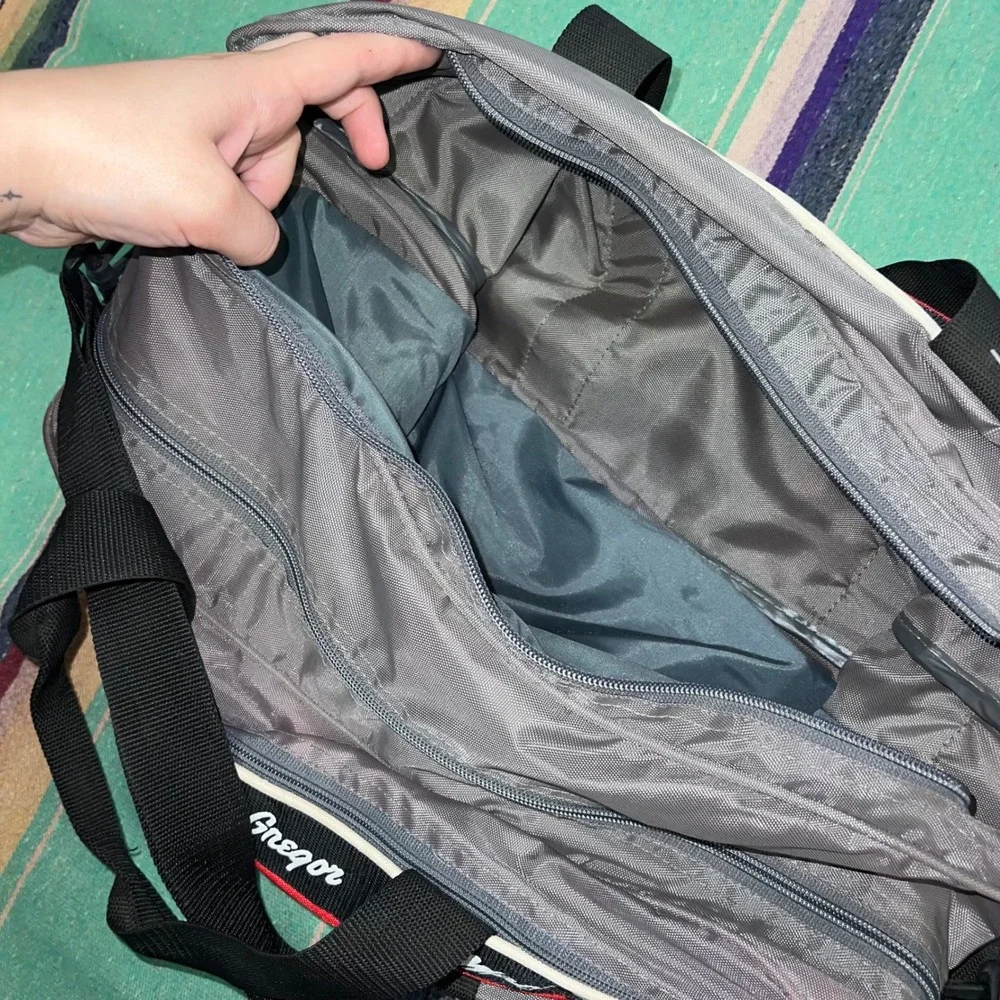 MacGregor Sports Tote Bag Unisex Medium Gray Vintage Nylon Duffel Racket Bag NWT